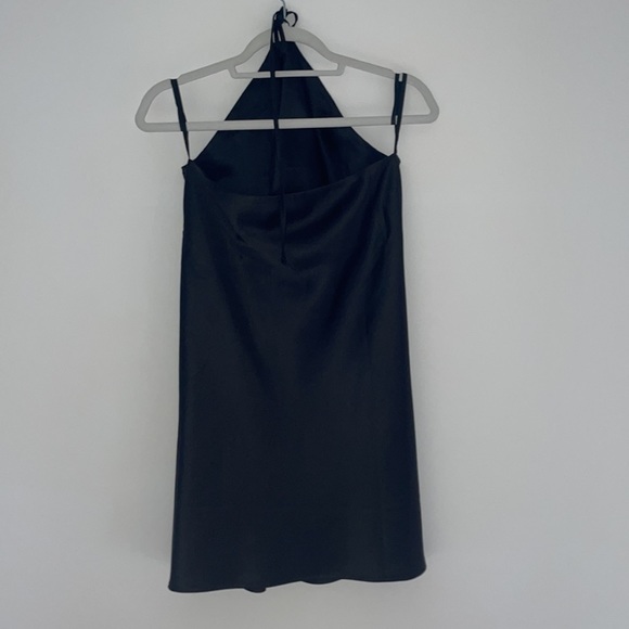 Halter Neck Satin Mini Dress - Picture 2 of 3